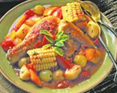 Chicken Brunswick Stew with Roasted Garlic