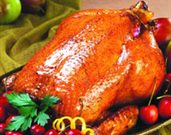 Roast Chicken with Apple Stuffing and Cider Sauce