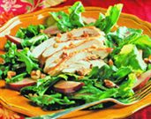 Chicken and Pear Salad on Arugula