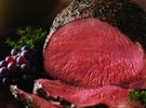 Thyme-Rubbed Beef Round Tip with Roasted Onion and Pear Wild Rice