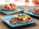 Crostini with Feta and Pear-Strawberry Salsa