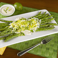 Asparagus with Lime Aioli, Egg and Green Onion: Main Image