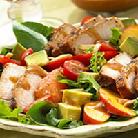 BBQ Pork Salad with Summer Fruits &amp; Honey Balsamic Vinaigrette: Main Image