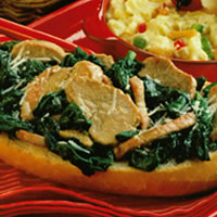 Florentine Pork in French Bread Boats: Main Image
