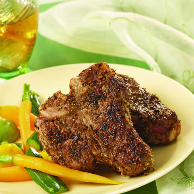 Adobo Crusted Lamb Loin Chops Adobo Crusted Lamb Loin Chops