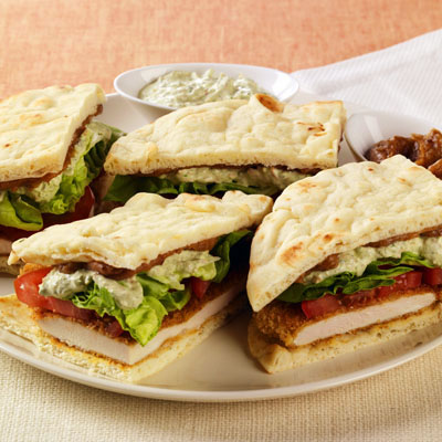 Image of Chicken Naan-wiches With Date And Yogurt Sauces, Walmart
