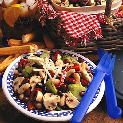 Fresh Mushroom Three Bean Salad Fresh Mushroom Three Bean Salad