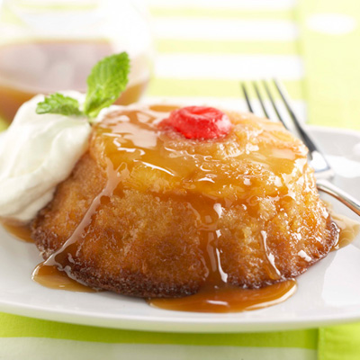Image of Individual Pineapple Upside Down Cakes With Caramel Sauce, Walmart
