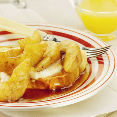 Maple-Glazed Pears with French Toast Maple-Glazed Pears with French Toast
