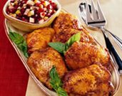Roasted Chicken Thighs with Fall Fruit Salsa
