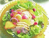 Chicken Salad with Fennel, Orange, and Raspberries