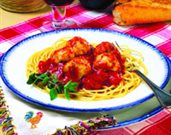 Spaghetti and Chicken Meatballs