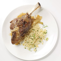 Lamb Shanks with White Wine, Fennel, and Tarragon: Main Image