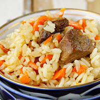 Asian-Spiced Lamb and Pilaf: Main Image