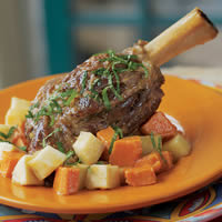 Braised Curried Lamb Shank with Yucca: Main Image
