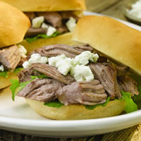 Braised Lamb and Goat Cheese Sliders: Main Image