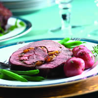 Caramelized American Lamb Roast with Apricot and Cranberry Stuffing: Main Image