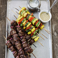 Grilled Lamb and Vegetable Kabobs: Main Image