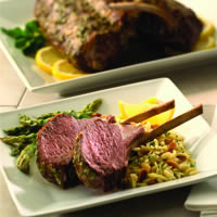 Grilled Rack of Lamb with Fresh Lemon and Herbs: Main Image