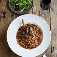 Braised Lamb Shanks with White Beans and Tomatoes: Main Image