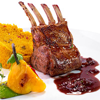 Lamb Chops with Pomegranate Herb Sauce: Main Image