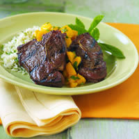 Lamb Loin Chops with Mango Sauce: Main Image