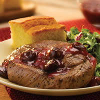 Shoulder Chops with Chipotle Cherry Sauce: Main Image