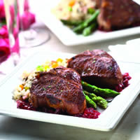 Table for Two Lamb Loin Chops with Madeira and Cherries: Main Image