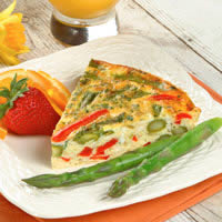 Asparagus Frittata with Red Bell Peppers: Main Image