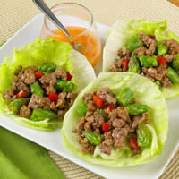 Tangy Lamb & Asparagus Lettuce Cups: Main Image