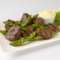 Grilled Asparagus and Lamb with Mustard Aioli: Main Image