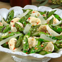 Grilled Asparagus and Mushroom Salad with Shaved Parmesan: Main Image