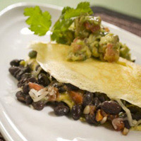 Black Bean Omelet with Avocado Salsa Verde: Main Image