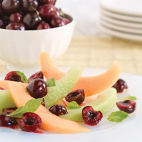 Fresh Bing Cherry Salad with Melon and Mint: Main Image