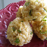 Baked Brown Rice Balls: Main Image