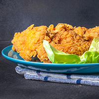 Coconut Chicken with Pineapple-Curry Dipping Sauce: Main Image