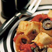 Ravioli with Fire-Roasted Tomatoes and Olives: Main Image