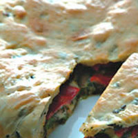 Roasted Red Pepper and Olive Scacciata: Main Image