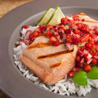 Grilled Salmon with Strawberry Ginger Salsa: Main Image