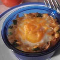 Baked Eggs with Creamy Spinach Hash Browns: Main Image