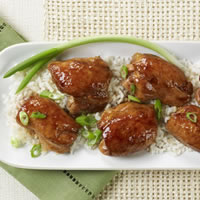 Ginger Scented Honey Hoisin Chicken Thighs with Sesame: Main Image