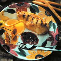 Grilled Chicken Breasts with Blueberry Chutney Sauce: Main Image