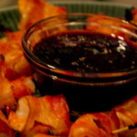Bacon Wrapped Shrimp with Bourbon Sauce: Main Image