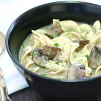 Chicken Noodle Soup with Mushrooms: Main Image
