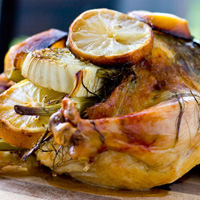 Fennel, Lemon, and Thyme Roasted Chicken: Main Image