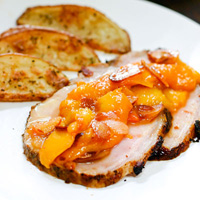 Pork Tenderloin with Peach Compote: Main Image