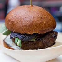 Feta Lamburgers with Spinach Slaw: Main Image