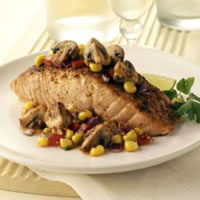 Baja Salmon with Mushrooms: Main Image