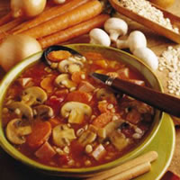 Curried Mushroom Barley Soup: Main Image