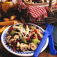 Fresh Mushroom Three Bean Salad: Main Image